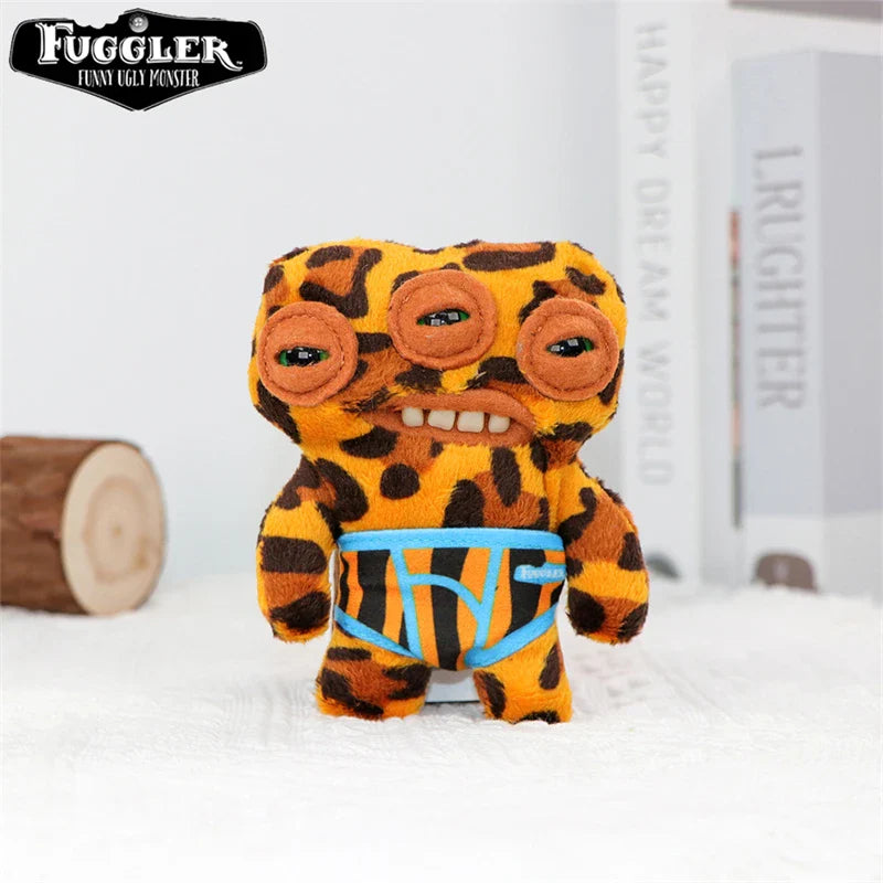 12cm FUGGLER Plush Keychain – Funny Ugly Teeth Monster & Wide-Eyed Rabbit Pendant Toy Gift
