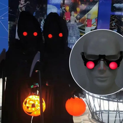 Halloween Red Eye Glasses Props – Funny Scary Glow-in-the-Dark Horror Party Cosplay Accessories