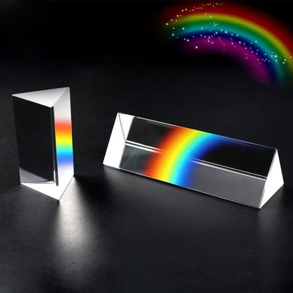 Triangular Prism Crystal – Rainbow Light Refraction Physics Experiment Toy for Kids & Photography