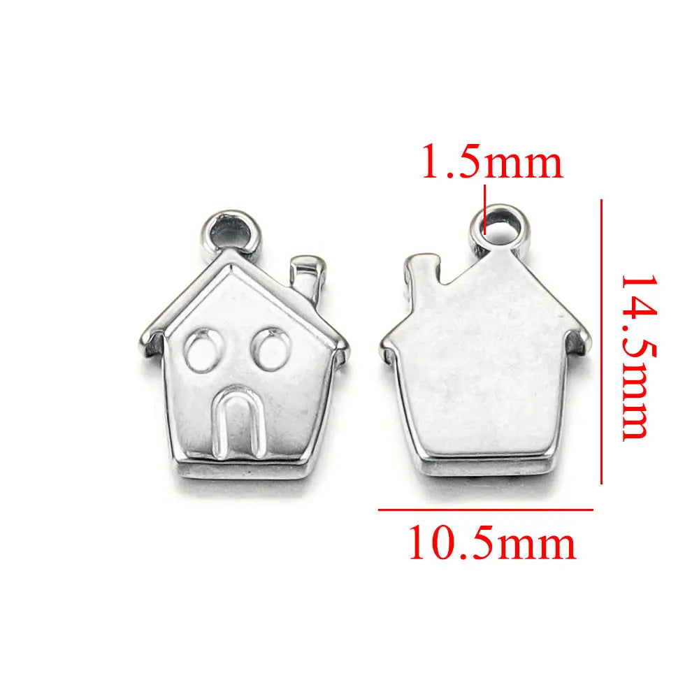 10PCS Stainless Steel Gold-Plated Sun Flower Crown Charms – DIY Necklace & Earrings Jewelry Making Accessories