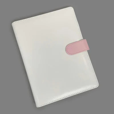Candy Color A5 PU Leather Binder – Cute Kpop Photocard Album & Loose-Leaf Photo Card Storage Book