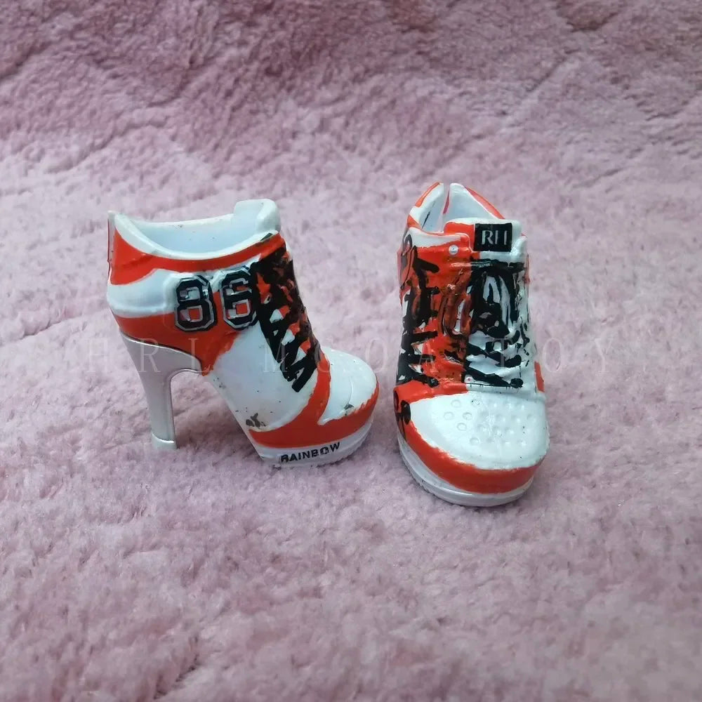 28cm Rainbow Big Sister Doll Shoes – Multi-Style Accessories for Girls, DIY Gift Toys