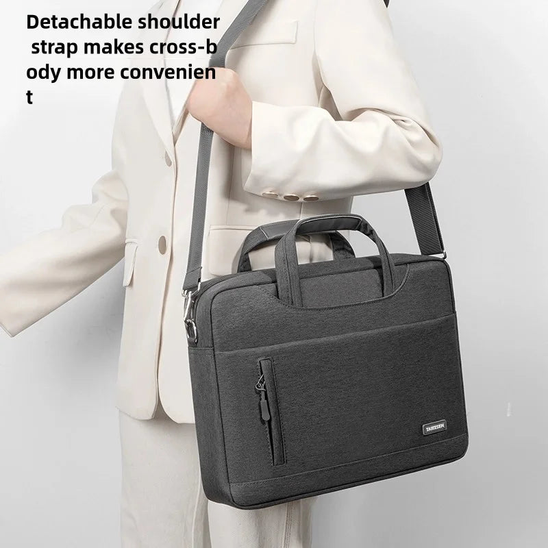 Business Laptop Bag Case - Shoulder Tote Briefcase for 13, 15, 17 Inch MacBook, HP, Huawei, Asus, Dell - Handbag Style