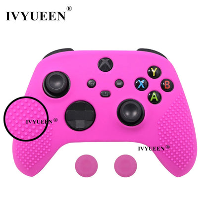 IVYUEEN MixColor Protective Silicone Case for Xbox Series S/X Controller — Thumbstick Grip Caps & Gamepad Cover