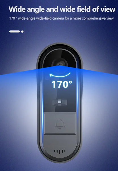 4.3" HD Wireless Video Doorbell — Night Vision, Waterproof Smart Home Intercom Camera