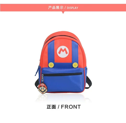 Super Mario Mini Backpack – Kids Cosplay Anime School Bag PU Leather Boys & Girls