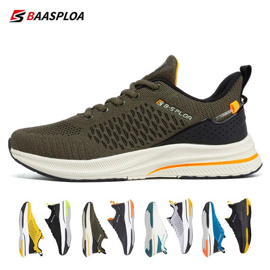 Baasploa Lightweight Running Shoes for Men - 2023 Designer Mesh Lace-Up Sneakers for Outdoor Sports