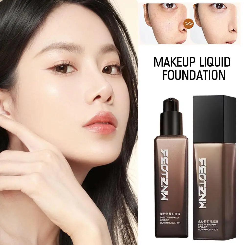 30g Liquid Foundation – Full Coverage, Waterproof & Hydrating Makeup for Natural White Longwear Face Concealer Care