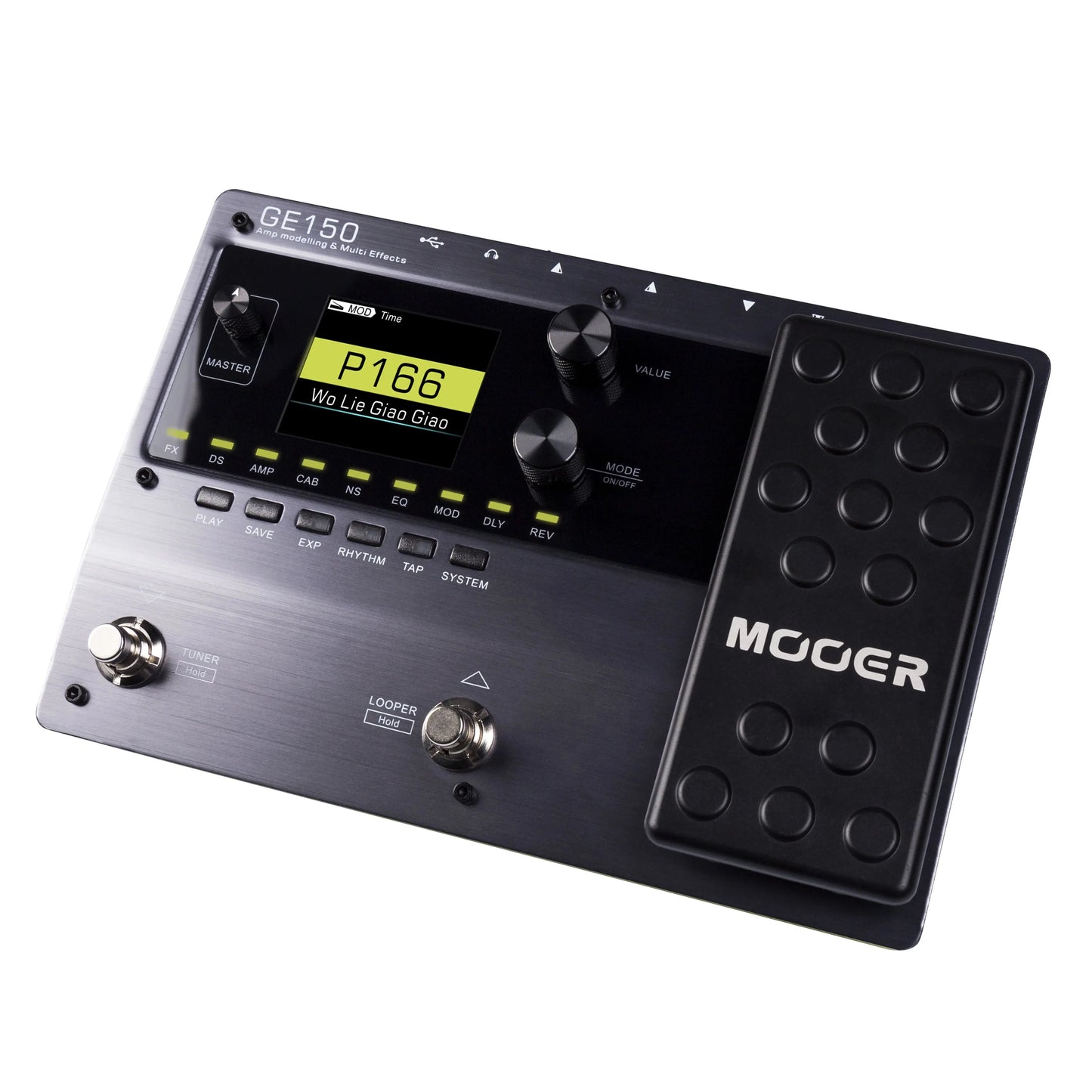 MOOER GE150 Electric Guitar Amp Modeling Pedal – Portable Multi-Effects Processor with Expression & IR Loading