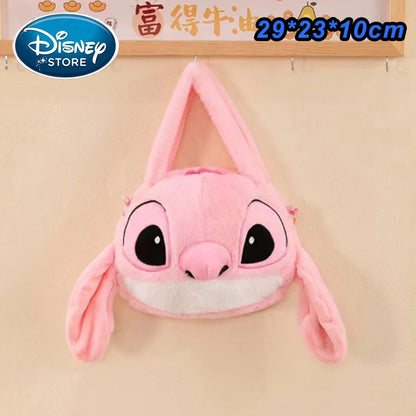 Disney Blue Stitch Plush Backpack – Large-Capacity Cartoon Bag for Kids & Kindergarten Gift