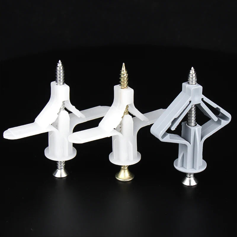 Plastic Expansion Drywall Anchor Kit — Self-Drilling Screws for Gypsum Board, Hollow Brick & Fiberboard