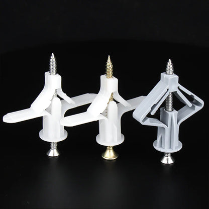 Plastic Expansion Drywall Anchor Kit — Self-Drilling Screws for Gypsum Board, Hollow Brick & Fiberboard