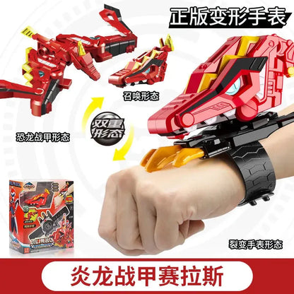 Genuine Mini Secret Service Watch Toy – Boy's Mecha Deformation Robot & Super Dinosaur Power