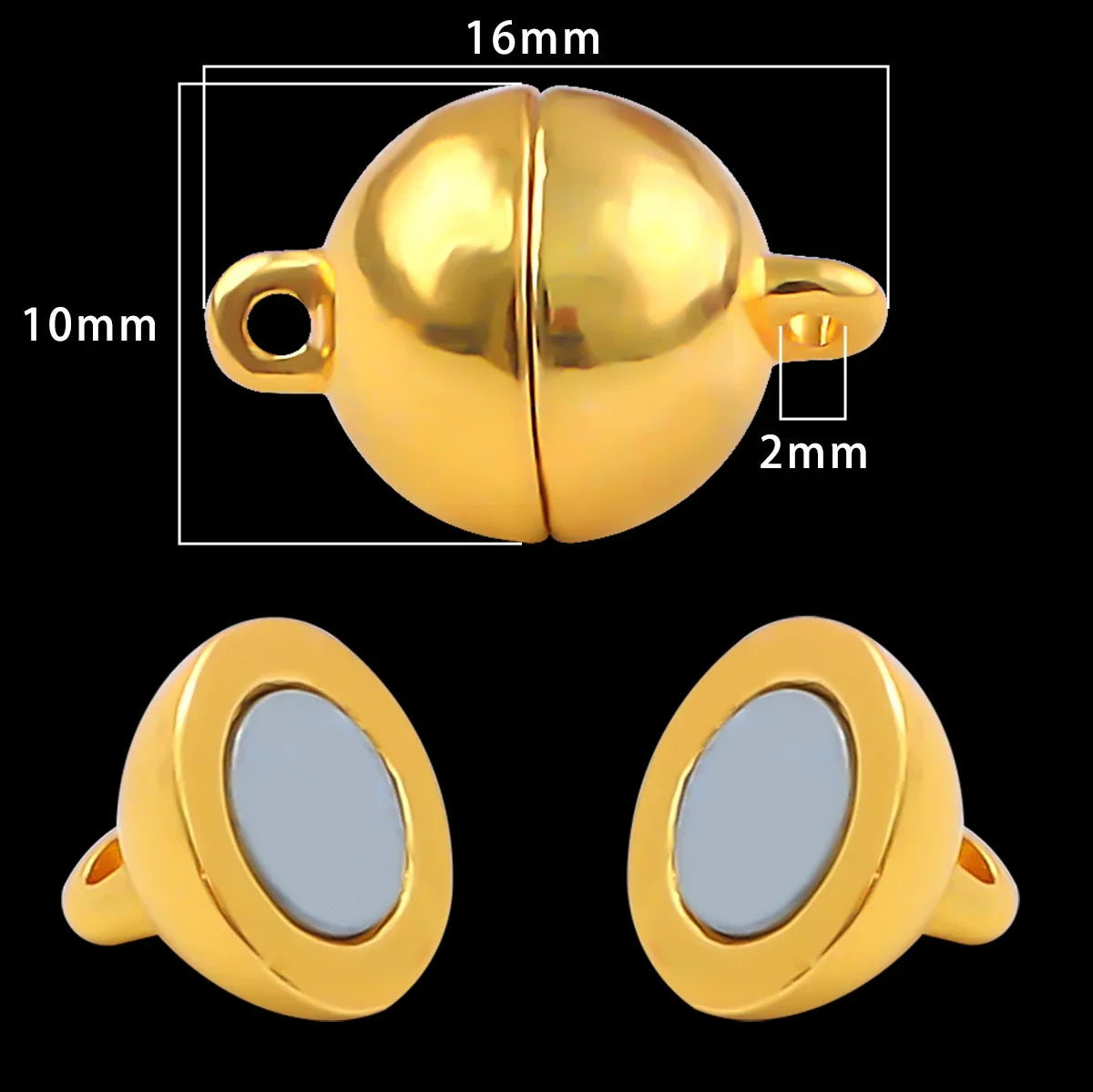 Magnetic Jewelry Clasps - Strong Buckle Connectors with Lobster Clasps for DIY Bracelets, Necklaces & Jewelry Making