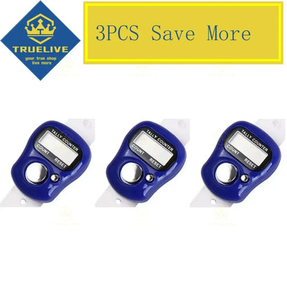 1/3/5PCS Mini Digital Finger Counter – Electronic Tally Clicker Ring for Knitting, Rows, Stroke & More