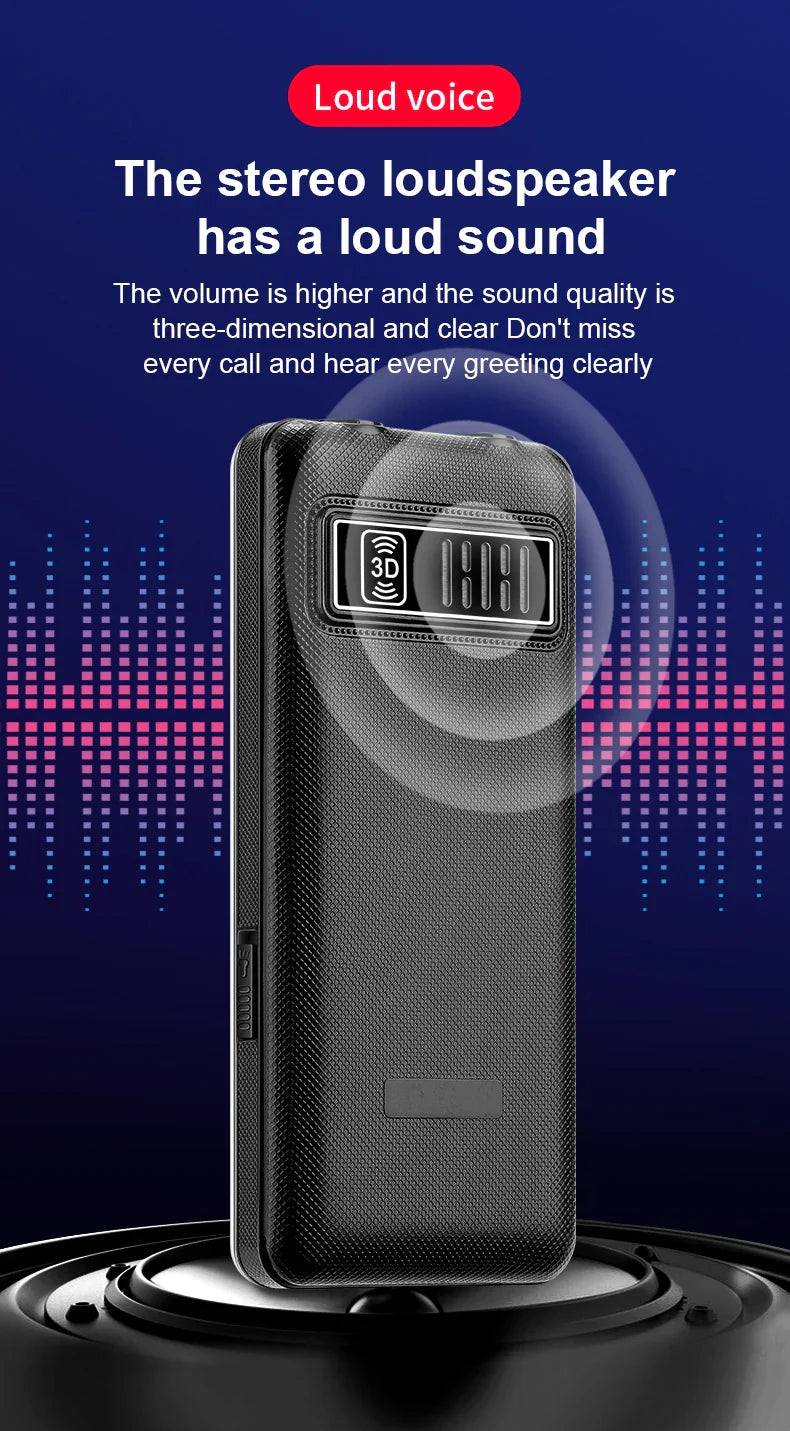 GSM 2G G600 BAR Phone – Dual SIM, 6800mAh Battery, SOS Button, 2.4" Screen, MP3 Recorder Mobile Cellphone for Seniors