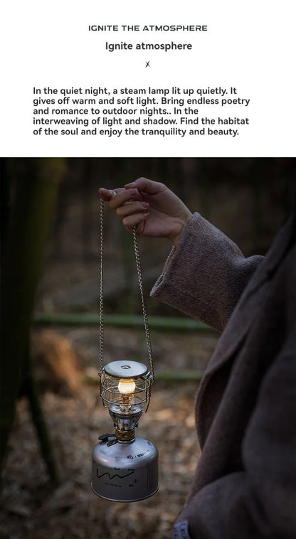 CAMPINGMOON T-4 Portable Outdoor Camping Lantern – Medium Gas Light for Campsite, Tent, and Outdoor Lighting