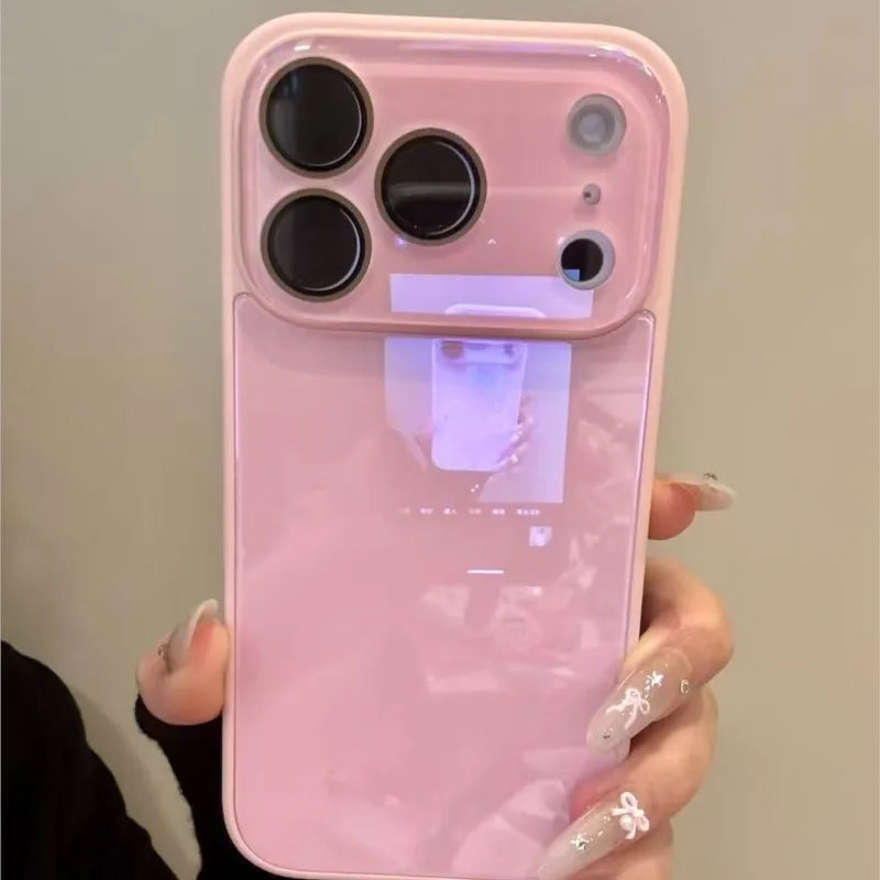 Candy Color Tempered Glass iPhone Case - Luxury Shockproof Camera Protection Bumper Cover for iPhone 17 16 15 14 13 12 Pro Max