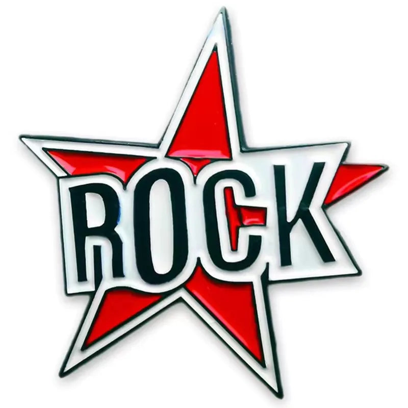 Rock Band Logo Enamel Pin — Music Album Badge, Pop Band Brooch Jewelry Gift & Clothing Accessory for Fans