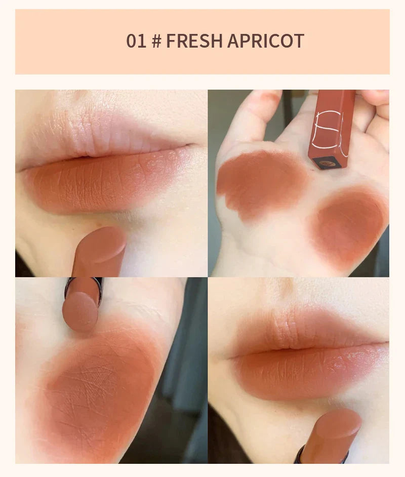 TX010 Thin Tube Matte Lipstick – Waterproof, Sweatproof, Long-Lasting Lip & Cheek Makeup