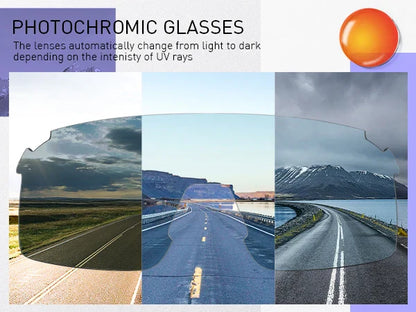 SCVCN Photochromic Sunglasses for Cycling & Outdoor Sports - Men & Women's MTB Climbing Eyewear, Driving Bicycle Goggles