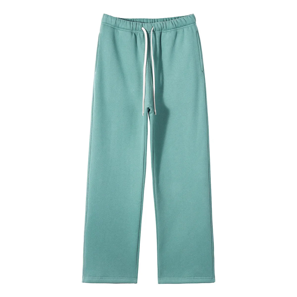 Straight-Lined Solid Color Cashmere Sweatpants – Soft Cozy Lounge Pants