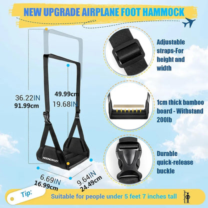 Newest Adjustable Foot Hammock – Portable Foot Rest for Airplane, Desk, Travel & Office