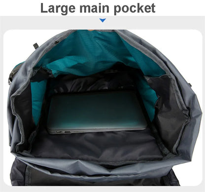 70L Nylon Camping Backpack with Rain Cover — Outdoor Hiking, Mountaineering & Travel Daypack for Men