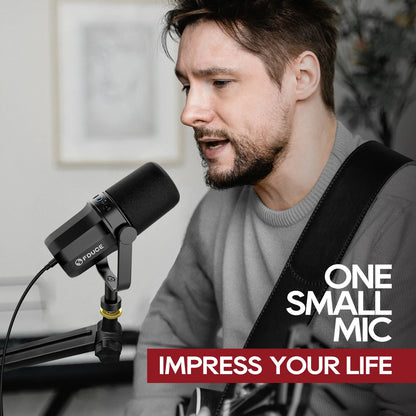 FDUCE SL40X/SL40 USB & XLR Dynamic Microphone – Built-in Headset Output & Sound Insulation for Podcasts, Gaming & Live Broadcast