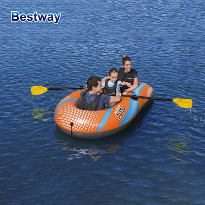 Bestway 1–3 Person Heavy Duty Inflatable Kayak PVC Rafting Adventure Boat for Outdoor Water Sports & Fishing