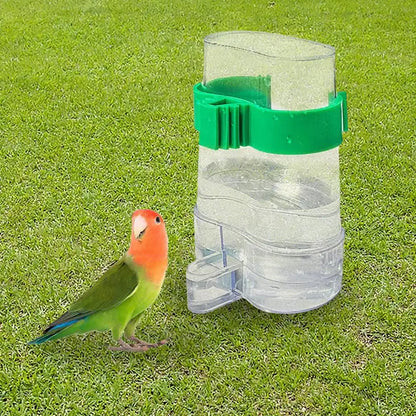 Automatic Bird Water Dispenser - Transparent Cage Drinking Feeder for Budgies, Cockatiels, Lovebirds & Canaries