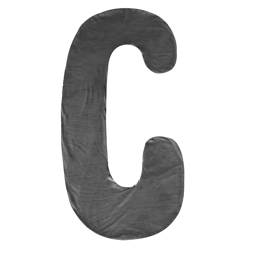 C-Shape Pregnancy Nursing Pillow Cover – Replacement Body Pillow Case for Maternity Sleep & Leg Support
