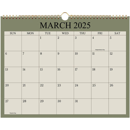 2025 Wall Calendar – 12-Month Planner (Jan-Dec), 8.7"x11" Office & Home Organizer