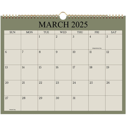 2025 Wall Calendar – 12-Month Planner (Jan-Dec), 8.7"x11" Office & Home Organizer