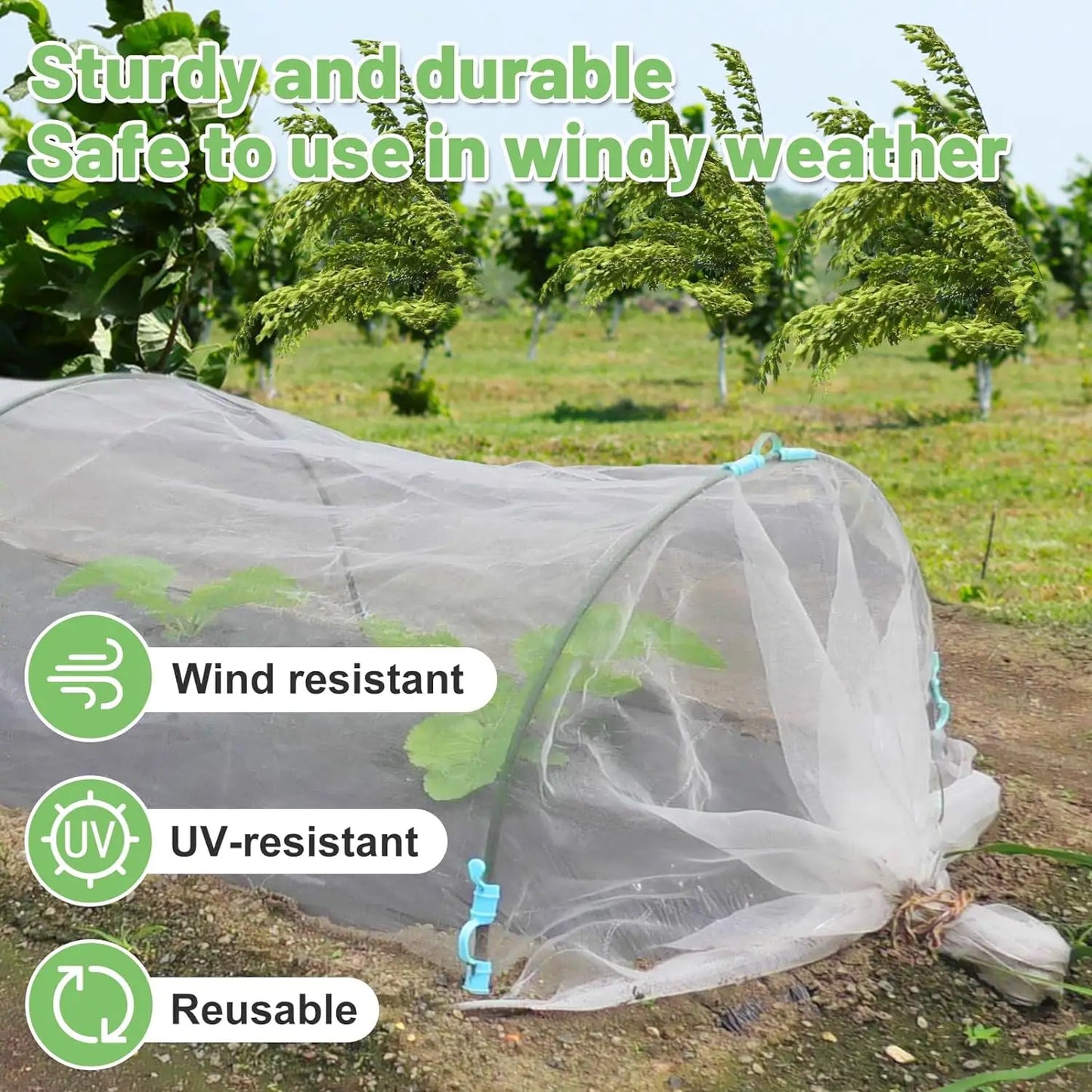 Garden Insect Protection Net – Plant & Vegetable Care Cover for Tomato, Pepper, Fruit, Pest & Bird Control