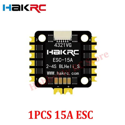 HAKRC 4-in-1 Blheli_S ESC — 15A/25A Dshot600 2-4S, 20x20mm for RC FPV Racing Drone