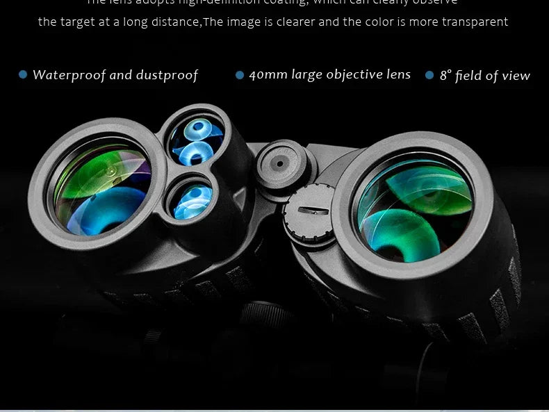 1500m Marine Binoculars for Adults – 8x40 with Rangefinder, Compass, IP65 Waterproof, UHD Field of View 8°