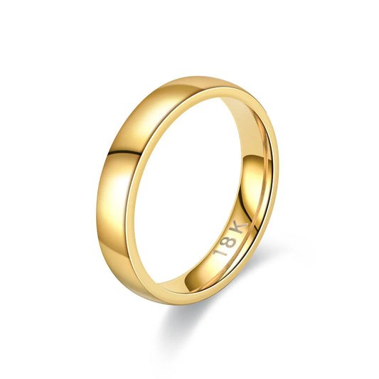 Gold Plated Women’s Wedding & Engagement Ring – Simple Fashion Couple Jewelry Gift