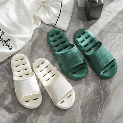Feslishoet Unisex EVA Non-Slip Soft Bottom Shower Slippers – Quick-Drying Punching Bathroom Footwear