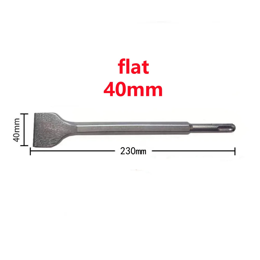 250mm SDS Plus Chisel Set – Electric Hammer Drill Bits (Point, Groove & Flat) for Concrete, Brick, Stone & Masonry Work