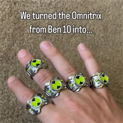 Ben 10 Omnitrix Cosplay Ring – Unisex Punk Goth Finger Jewelry Accessory