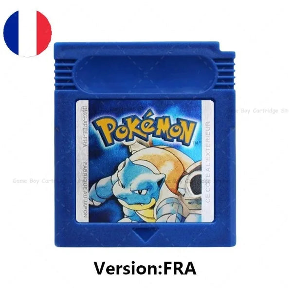 GBC Pokémon Game Cartridge Bundle – Red, Blue, Crystal, Gold, Silver, Yellow & Green, Multi-Language