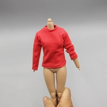1/6 Scale Black T-Shirt for 12" (30cm) Action Figures — Male & Female DIY Model Accessories