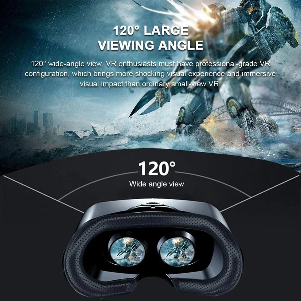 VRG Pro VR Glasses – Virtual Reality 3D Headset Goggles for Smartphone Mobile Gaming