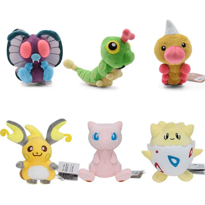 Pokémon Plush Toys – Weedle, Caterpie, Butterfree, Raichu, Mew & Togepi Stuffed Dolls for Kids’ Birthday & Christmas Gifts