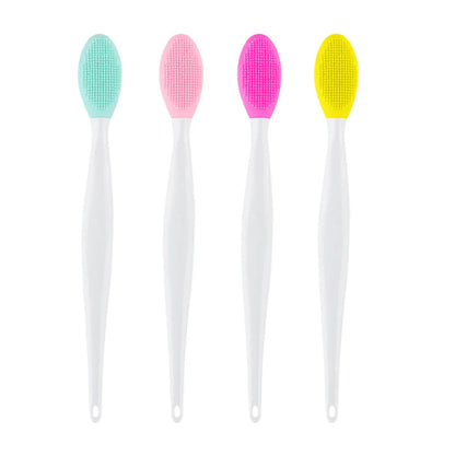 1/4PCS Silicone Face Cleaning Brush – Exfoliating Blackhead Removal Tool with Replacement Head for Skincare & Beauty Routine