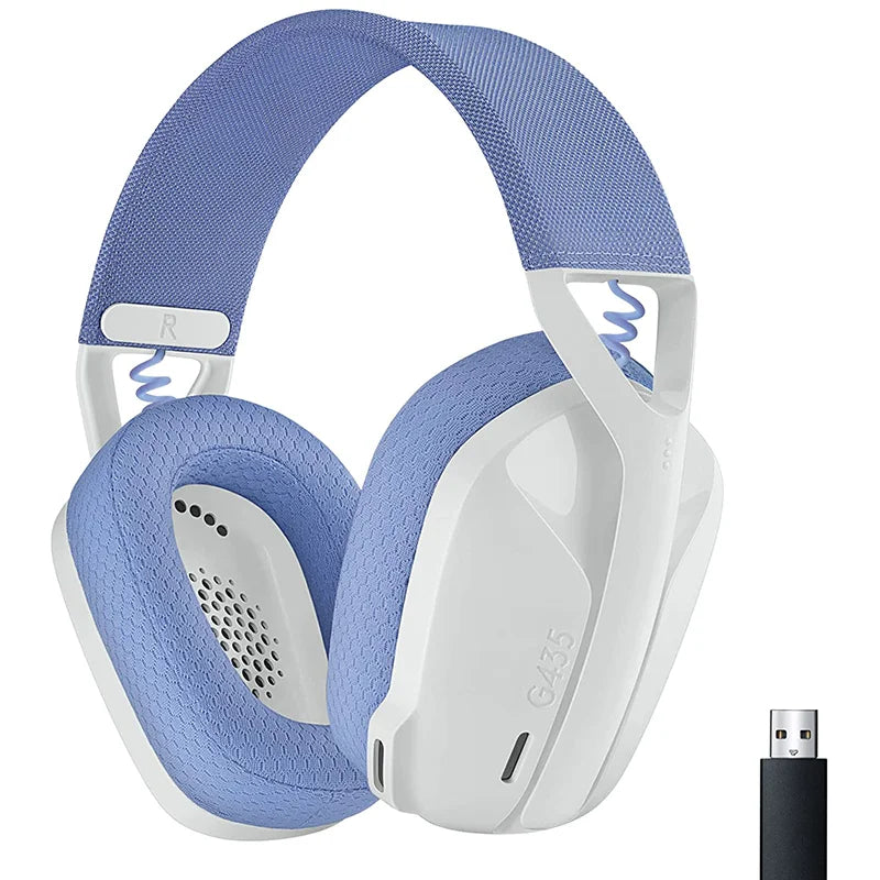 Logitech G435 LIGHTSPEED Bluetooth Wireless Gaming Headset – Over-Ear Surround Sound Headphones for PC, Laptop, Games & Music