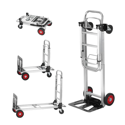 Aluminum Folding Hand Truck – 2-in-1 Heavy Duty Collapsible Cart with 400lbs Capacity