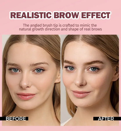 Wild 3D Eyebrow Pencil – Square Angled Brush Velvet Brow Dye Cream, Waterproof & Anti-Smudge Tint Pen