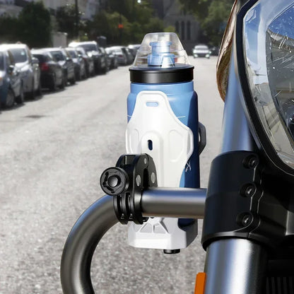 Adjustable Anti-Theft Motorcycle & Bike Cup Holder – Secure Water Bottle & Mobile Mount for Cycling